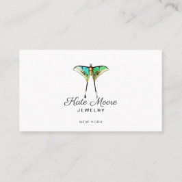 緑豊かな蝶のロゴジュエリーデザイナー コーリングカード