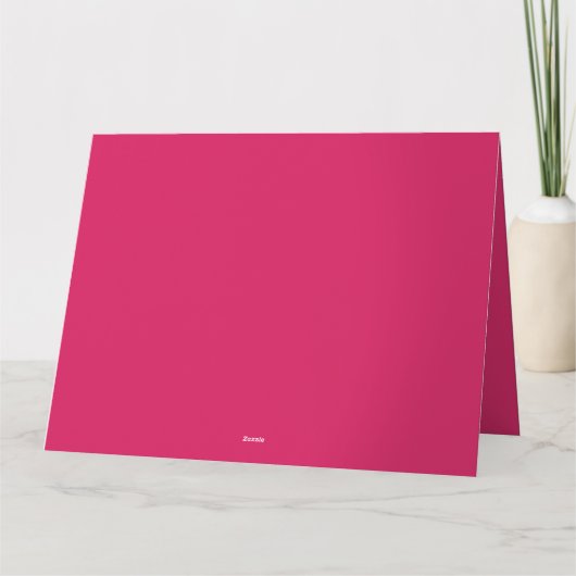 緑豊かな赤とピンクの花の配列 カード (裏面)