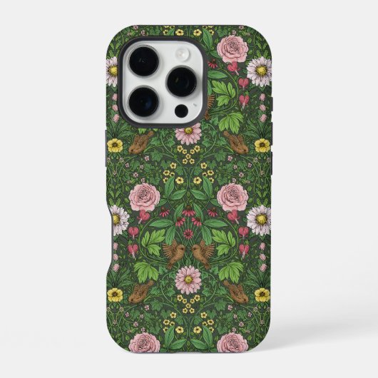 緑豊かな野生の庭園 iPhoneケース (裏面)