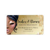 緑豊かな金ゴールドラッシュクリーナーラックスまつげラベル ラベル (正面)