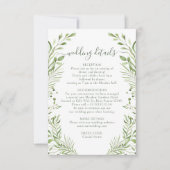 緑豊かな離れウッドランドの結婚詳細カード 出欠カード (正面)