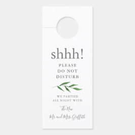 緑豊かな離れエレガントな結婚式の歓迎/邪魔をしない ドアノブサイン