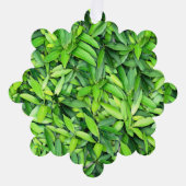 緑豊かな離れグリーン自然模様 – Botanical オーナメントカード (正面)