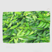 緑豊かな離れグリーン自然模様 – Botanical ゴルフタオル (横)