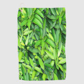 緑豊かな離れグリーン自然模様 – Botanical ゴルフタオル (正面)