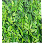 緑豊かな離れグリーン自然模様 – Botanical シャワーカーテン (正面)