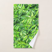 緑豊かな離れグリーン自然模様 – Botanical バスタオルセット (ハンドタオル)