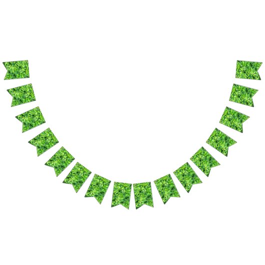 緑豊かな離れグリーン自然模様 – Botanical バンティングフラッグ (全)