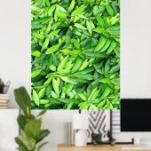 緑豊かな離れグリーン自然模様 – Botanical ポスター (ホームオフィス)