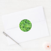 緑豊かな離れグリーン自然模様 – Botanical ラウンドシール (封筒)