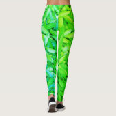 緑豊かな離れグリーン自然模様 – Botanical レギンス (裏面)