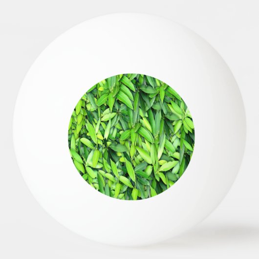 緑豊かな離れグリーン自然模様 – Botanical 卓球ボール (正面)