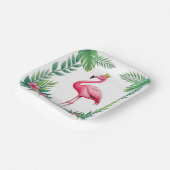 緑豊かな | ピンクエレガントのフラミンゴクラウン熱帯 ペーパープレート (傾斜あり)