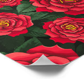 緑豊エレガントかな緑のバラのパタ離れーン ポスター (角)