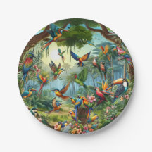 緑豊カラフルかな植鮮やか物の中の熱帯鳥