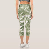 緑豊カリブのかなヤシのコラージュ#2 #tropical #wall カプリレギンス (裏面)