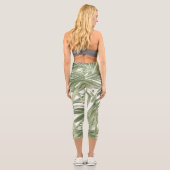 緑豊カリブのかなヤシのコラージュ#2 #tropical #wall カプリレギンス (裏面)