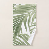 緑豊カリブのかなヤシのコラージュ#2 #tropical #wall バスタオルセット (ハンドタオル)