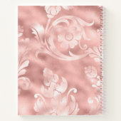 緑豊パーソナライズされたかな赤面ピンクキープサケレシピ本 ノートブック (裏面)