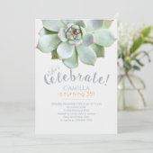 緑豊モダンかな誕生日パーティー 招待状 (スタンド正面)