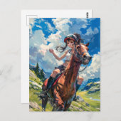 緑豊威厳のあるかな山に住むアニメライダー ポストカード (正面/裏面)