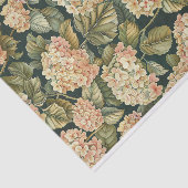 緑豊淡い色のかなピンクあじさいアートパターンNo. 2 薄葉紙 (詳細)