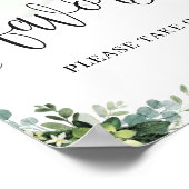 緑豊素朴かなユーカリは徴候を好む ポスター (角)