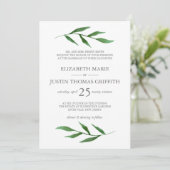 緑豊葉かな水エレガント色の結婚式招待状 招待状 (スタンド正面)