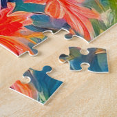 緑豊鮮やかかな庭に住むパラダイスバード ジグソーパズル (側面)