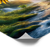 緑豊鮮やかかな熱帯雨林のアマゾンパロット ポスター (角)