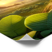 緑豊鮮やかかな熱帯雨林のアマゾンパロット ポスター (角)