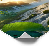 緑豊鮮やかかな熱帯雨林のアマゾンパロット ポスター (角)