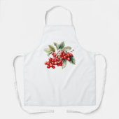 緑豊鮮やかかな緑の果実と赤い離れ果実 エプロン (正面)