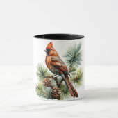 緑豊鮮やかかな緑の果実と赤い離れ果実 マグカップ (中央)