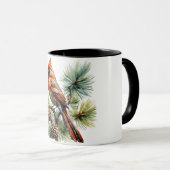 緑豊鮮やかかな緑の果実と赤い離れ果実 マグカップ (正面右)