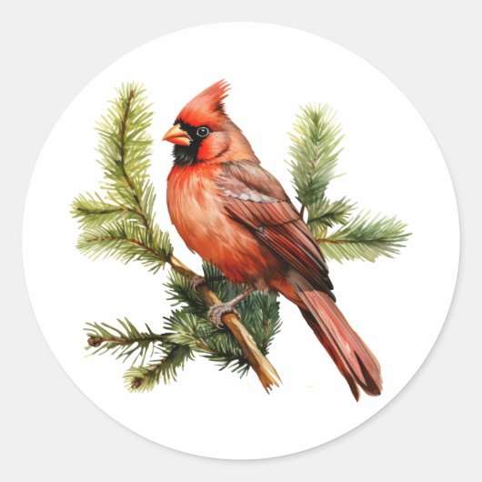 緑豊鮮やかかな緑の果実と赤い離れ果実 ラウンドシール (正面)