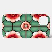 緑赤と白瓦の花 Case-Mate iPhoneケース (裏面 (横))