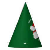 緑赤のサンタクリスマス パーティーハット (左)