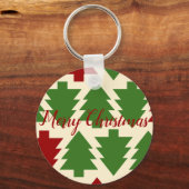 緑赤系クリスマスツリー飲料 キーホルダー (正面)