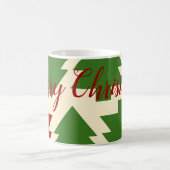 緑赤系クリスマスツリー飲料 コーヒーマグカップ (中央)