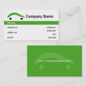 緑車の小売業のカード設計 名刺 (正面/裏面)