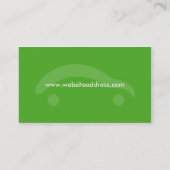 緑車の小売業のカード設計 名刺 (裏面)