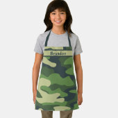 緑迷彩ハンターニュートラルパターンモノグラム エプロン (インサイチュ)