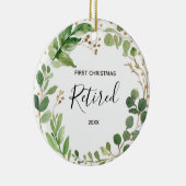 緑退職したの初めてのクリスマスオーナメント セラミックオーナメント (右)