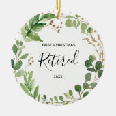緑退職したの初めてのクリスマスオーナメント セラミックオーナメント (正面)