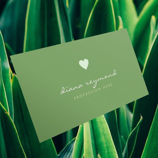 緑連絡プロフェッショナルハート コーリングカード