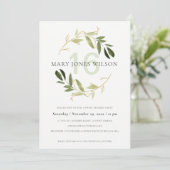 緑金ゴールド葉リース甘い16誕生日カード サンキューカード (スタンド正面)