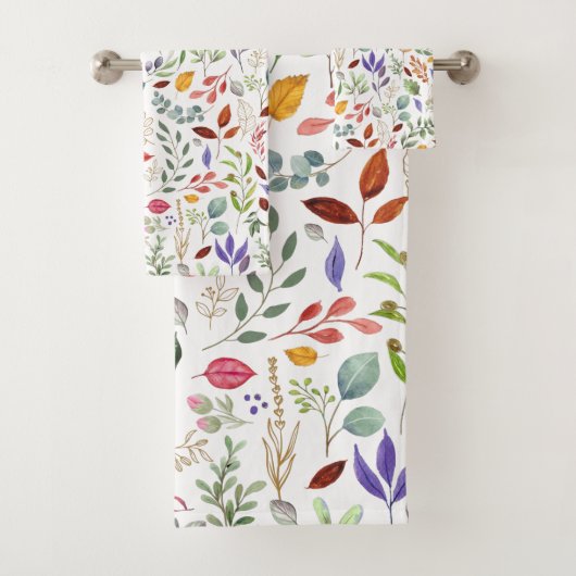 緑金ゴールド青葉色 バスタオルセット (インサイチュ)