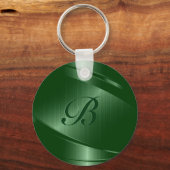緑金属幾何デザインモノグラム キーホルダー (裏面)