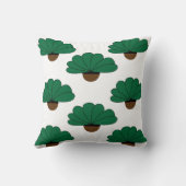 緑鉢植物 クッション (裏面)